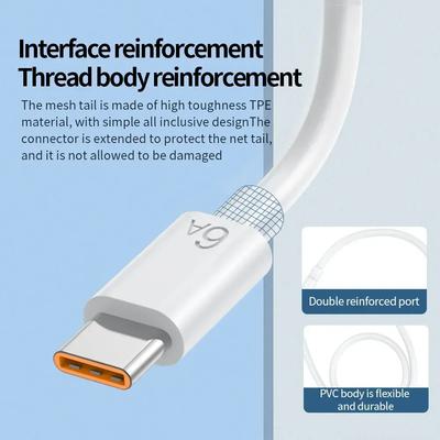 66 Вт 6 А USB Type-A на USB Type-C кабель супер быстрой зарядки PD Зарядное устройство Провод для Huawei OPPO VIVO Xiaomi Apple Android кабелей