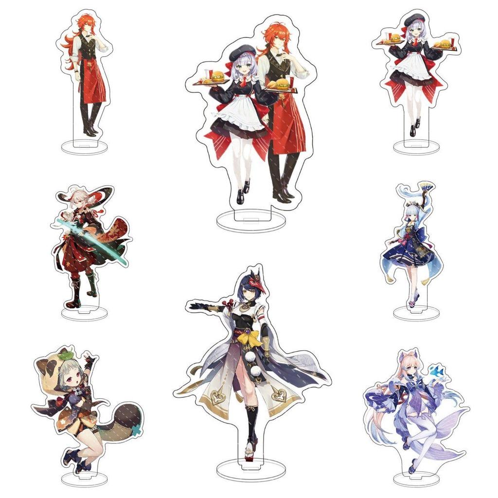 Ударный Акриловый Стенд Декор для Стола Кадзуха Венти Кли Ху Тао Гань Юй Паймон