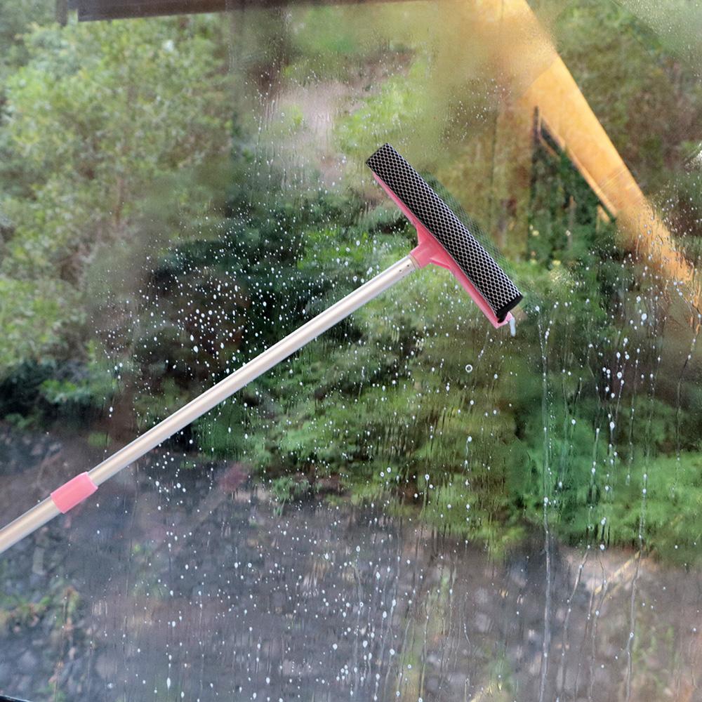 Squeegee Sponge Adjustable Home Cleaning Tools Glass Window Cleaner Cleanning Brush 2 In 1 Window Glass Cleaner Wiper Telescopic Rod