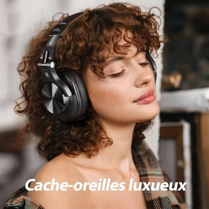Casque Bluetooth - OneOdio - A70 - Réduction de Bruit CVC 8.0 - Autonomie 72 Heures - Confort Optimal
