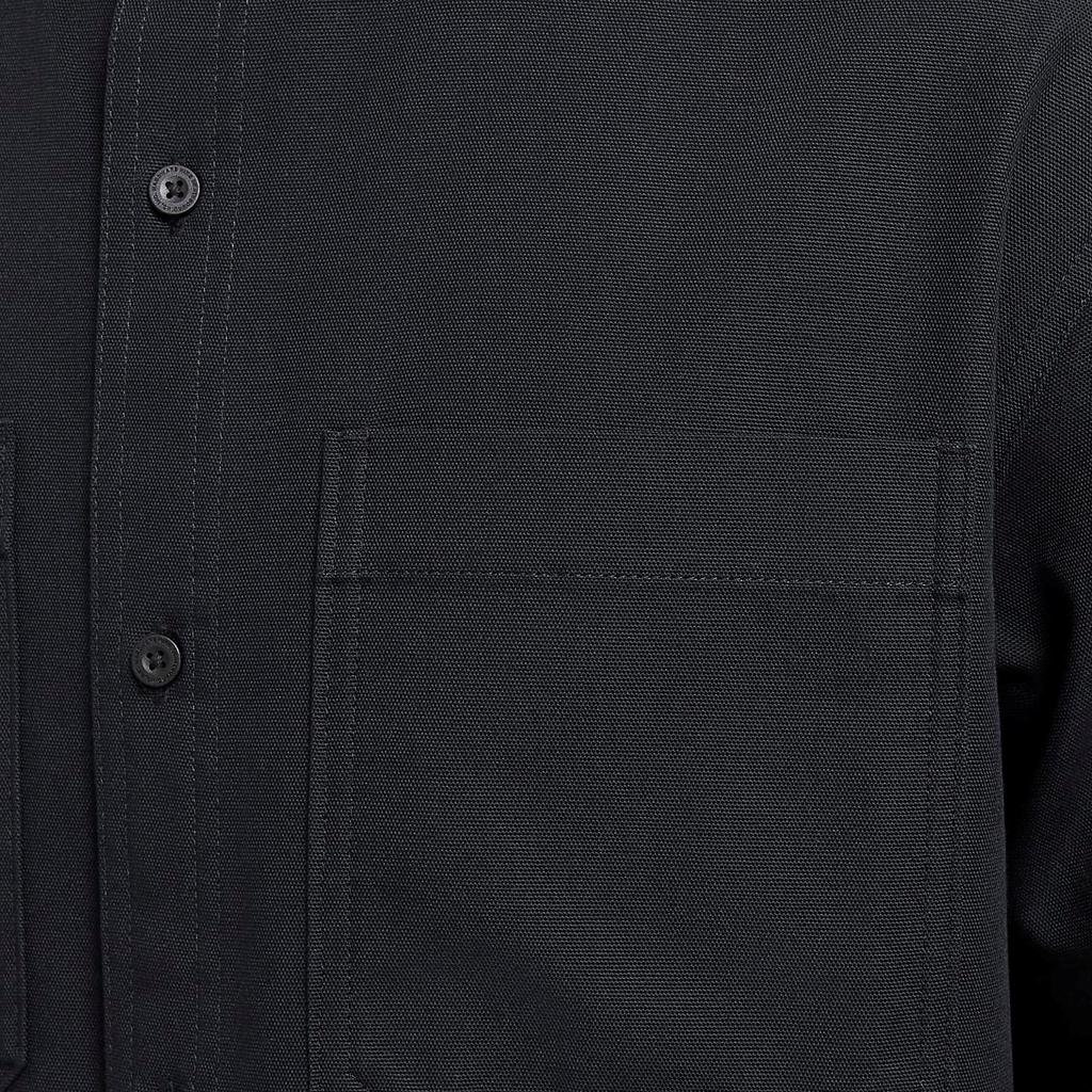 Nike SB Polo Style Solid Color Long Sleeve Multi Pocket Shirt Unisex Shirts Black White FV7346-010