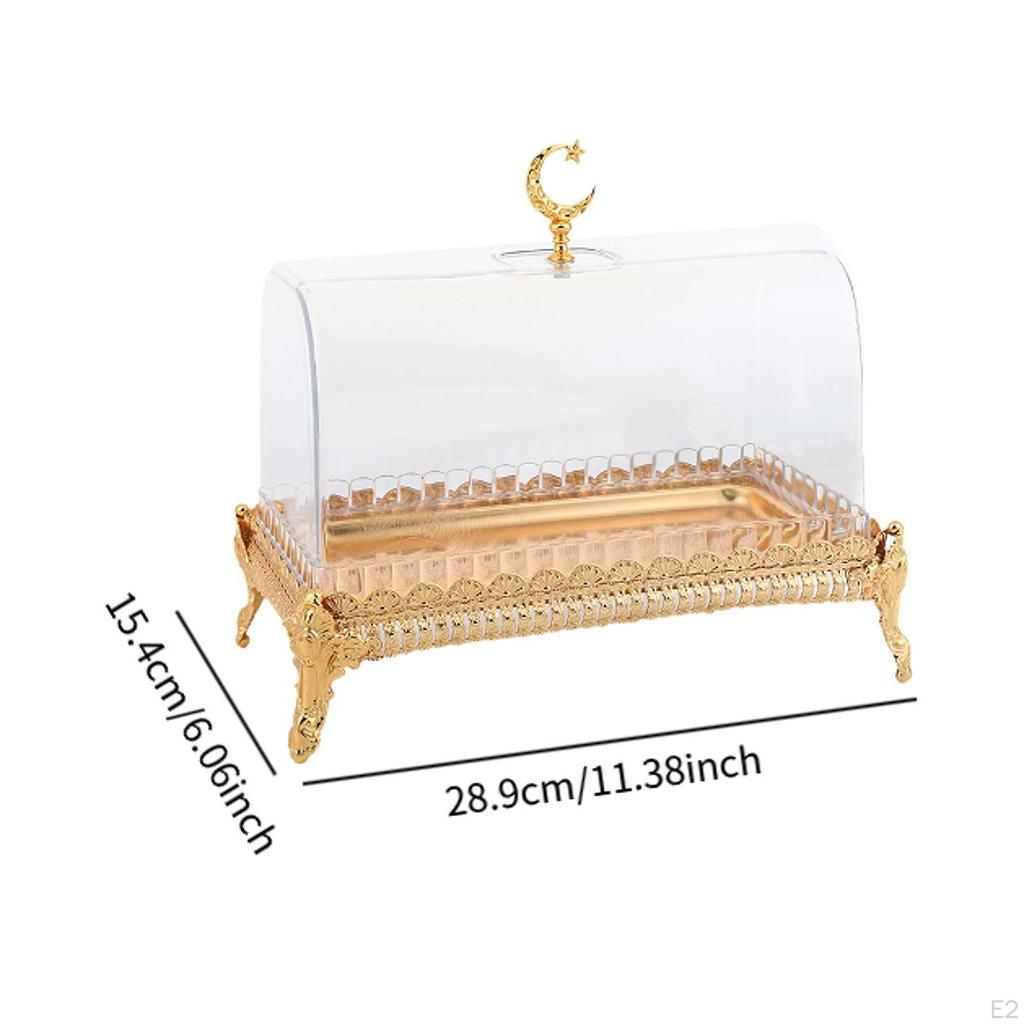 Butter Dish Food Tray Moon Decor Cookies Cake Display Stand Serving with Lid for