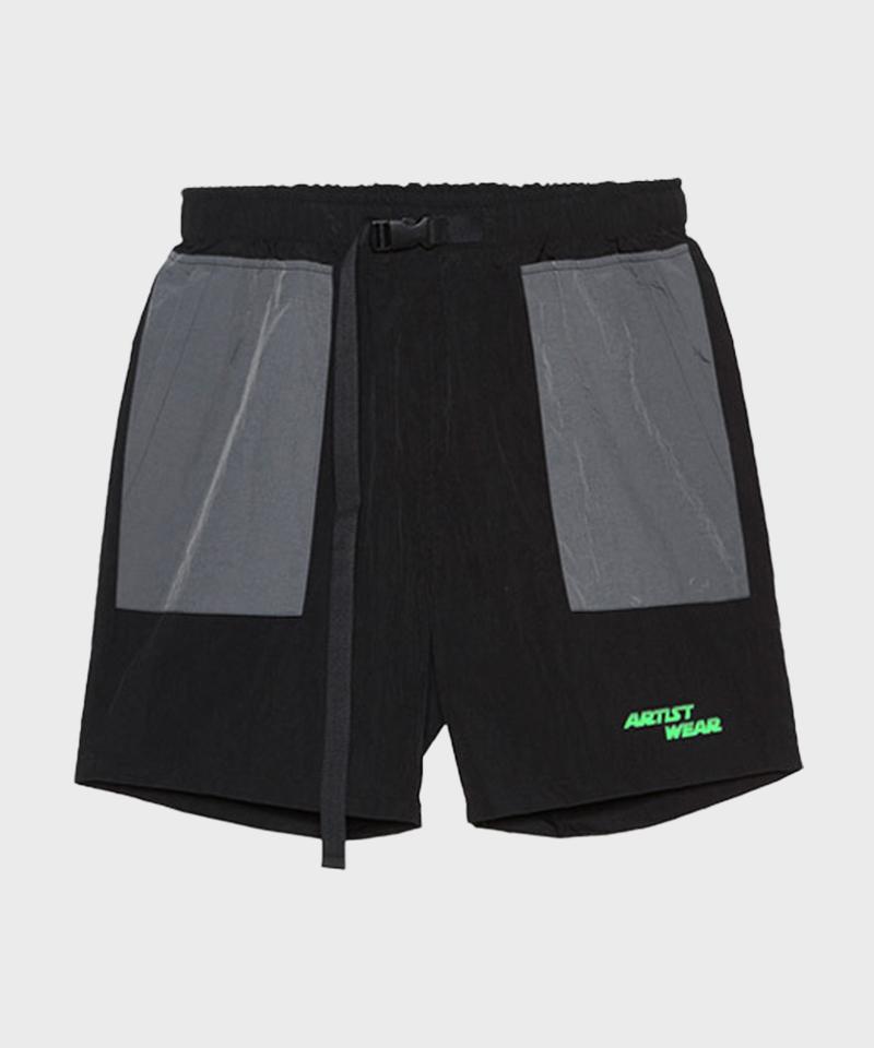 ARTISTWEAR [Atw] Pocket Contrast Half Pants_Bk