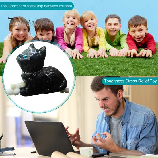 3D игрушка для снятия стресса с кота, черная белая игрушка для снятия стресса с котенка, мягкая игрушка для снятия стресса с котенка, ...