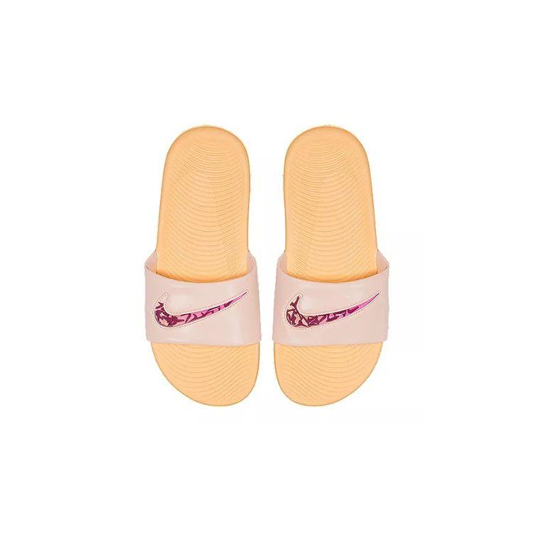 Nike Kawa Sports Slippers Kids Footwear Pink Orange AJ7293-600