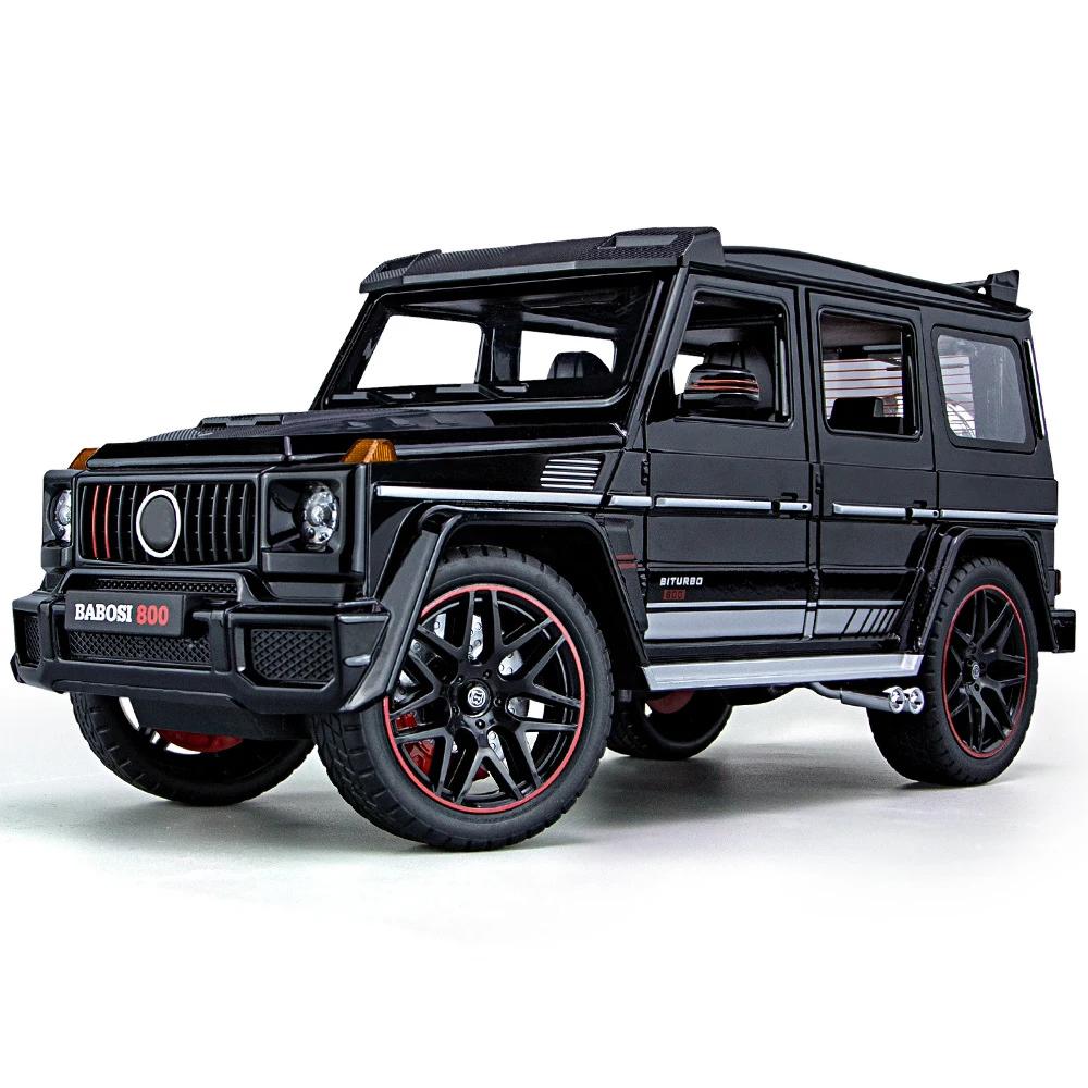 New 1:18 Benz G800 Alloy Car Model Simulation Sound And Light Pull Back Toy Car Off-Road Suv Toy Boy Collection Decoration Gift