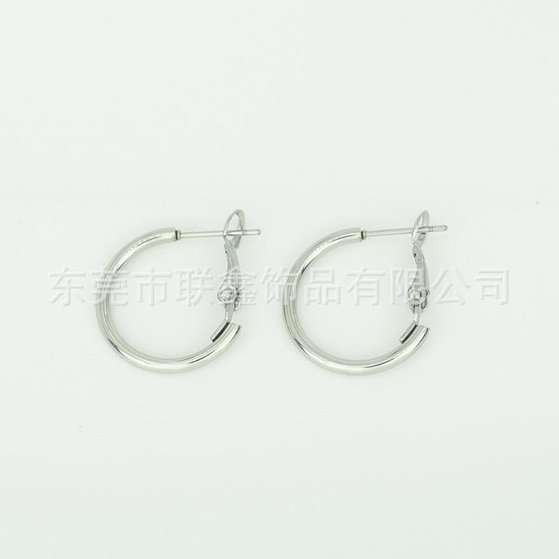 Серьги из нержавеющей стали Fashion 2.0 Wire из титана с пружинным зажимом I-образной формы с пряжкой-бантом в виде креветки, увеличенные большие круглые серьги-спирали, ювелирные изделия