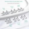 Серьги-гвоздики Smyoue с муассанитом, сертифицированные, 0,2-2 карата каждая, для женщин, 4 крапана, сверкающие, свадебные, вечерние украшения, серебро S925