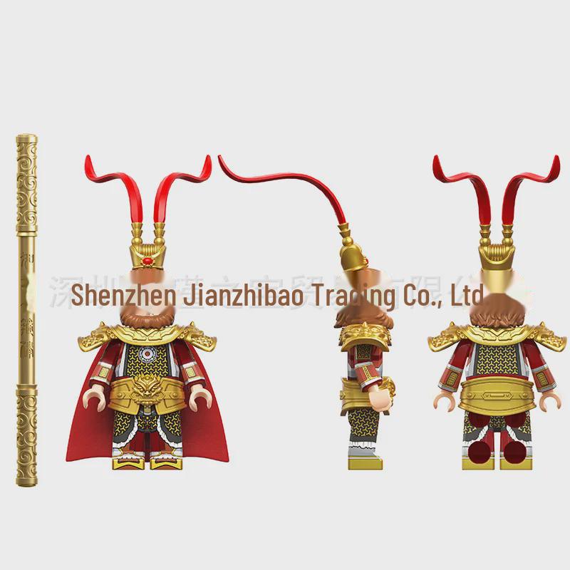 «Национальный тренд Путешествие на Запад Минифигурки: Набор строительных блоков «Король обезьян» (QL10101-10106)"