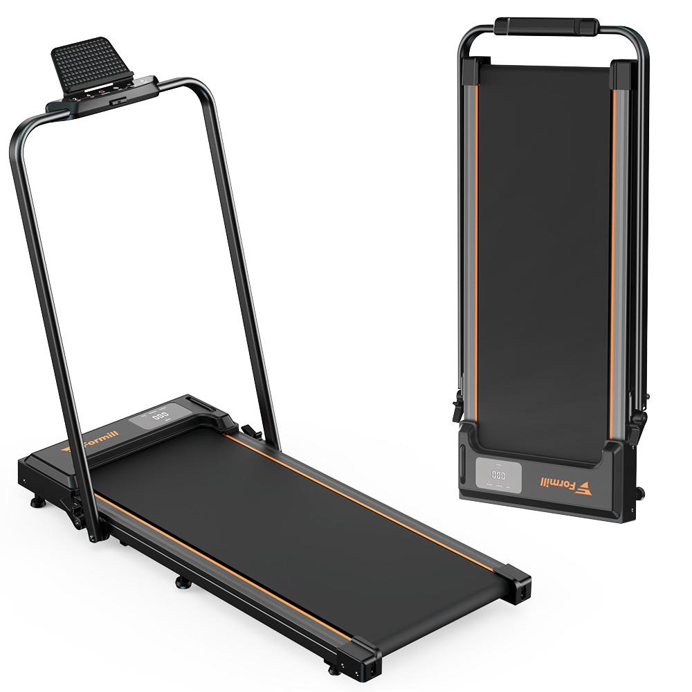FT51 2-in-1 Foldable Walking Pad Treadmill Under Desk LED Quiet Durable Electric Treadmill with Remote Control