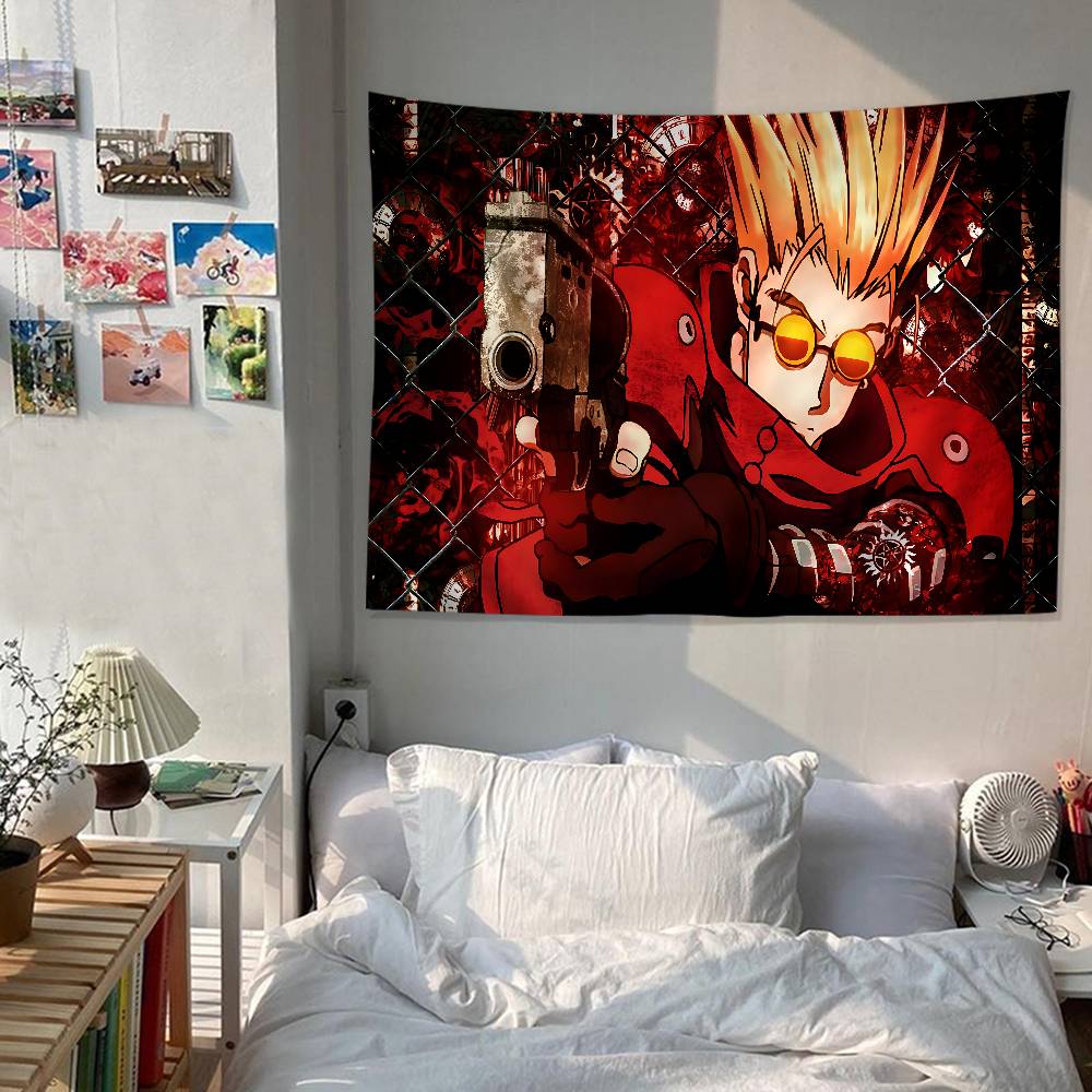 Аниме Trigun Stampede Гобелен Арт-печать Японский настенный гобелен Аниме Настенное панно Домашний декор