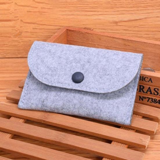 Мини-портативный однотонный фетровый держатель для кредитных карт, сумка для монет, кошелек, подарок