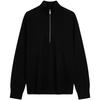 Calvin Klein Solid Color Long Sleeve Stand Collar Pullover Sweater Unisex Sweater Black 40BM333-UB1