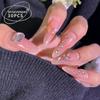 Diamond Blush Handmade Press-On Nails: High-End Whitening Nail Art Tips for a Hot Girl Look