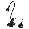 LED Lamp Warm Lighting Eye Protection Gooseneck Flexible Base Clip Portable USB Reading Light for