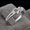 Trendy Silver Color Infinity Ring Men and Women Couple Love Jewelry ARI