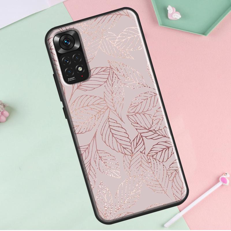 Love Rose Gold Style For Redmi Note 12 Pro Plus Cover For Redmi Note 10 8 9 11 Pro 12S 11S 10S 9S 9C 10C 12C Case