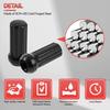 24x Black 2" Tall M14x1.5 Tuner Spline Lug Nut For Ford F150 GMC Sierra Ram 1500