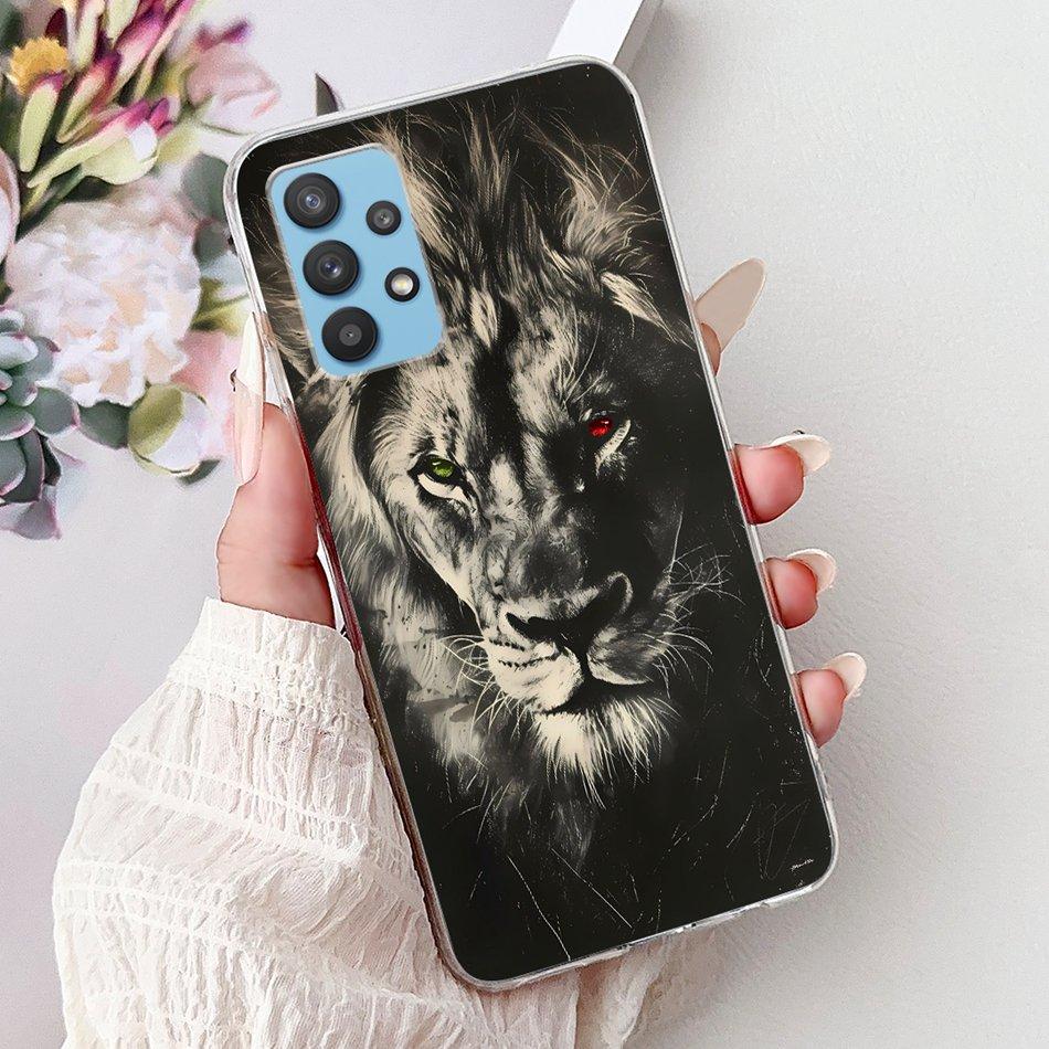 Для Samsung Galaxy A32 Крутой Чехол для Телефона с Рисунком Дракона и Тигра Для Samsung A32 4G 5G SM-A325F SM-A326B Мягкие Силиконовые TPU Чехлы