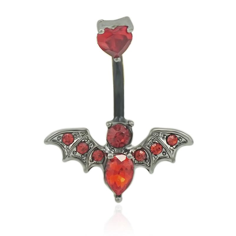 Кольцо для пупка с цирконием Cross Border в форме змеи с рисунком черепа