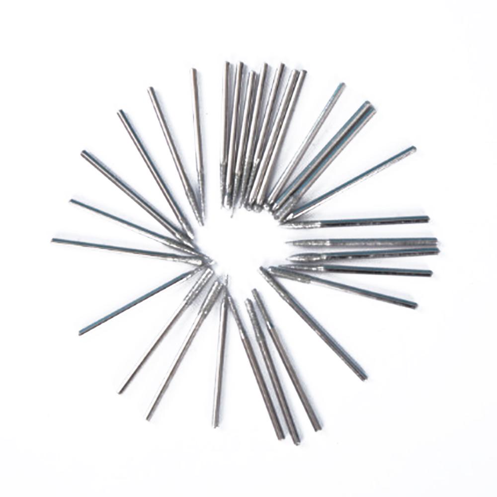 Набор алмазных маникюрных бит, 30 штук в пластиковом боксе