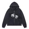 Oversized Cotton Hooded Zip-Up Sweatshirt Men Women Streetwear Loose Fit Long Sleeve Pullover