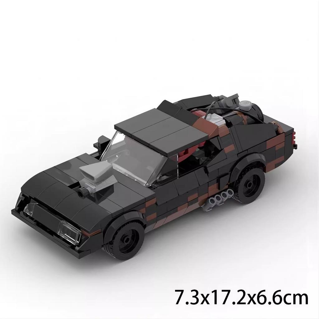 MOC Technical Car Movie Mad Max V8 Interceptor Muscle Car 8 Stud Vehicles Sets Building Blocks Kid Toys Christmas Gift
