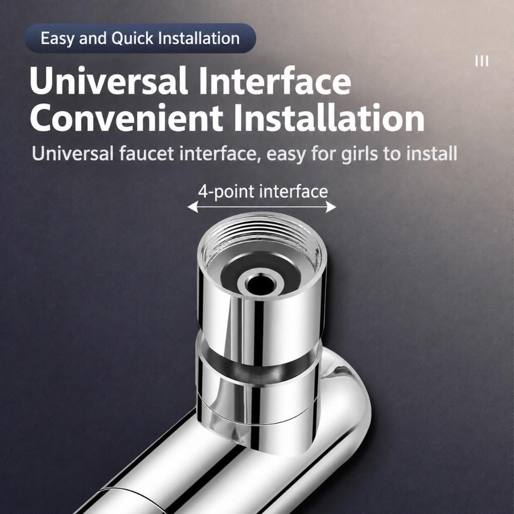 Third Gear Retractable Faucet Head Stainless Steel Waterfall Tap Aerator  Vegetable Cleaning