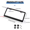 Universal Alloy License Plate Frame Black Carbon Bracket American Auto Accessory Fiber Number Plate TAG Cover for Front Rear