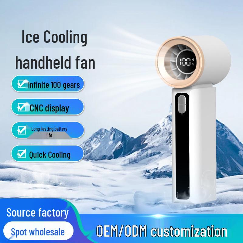 2025 Turbo Mini Handheld Cooling Fan with 100-Speed Stepless Adjustment