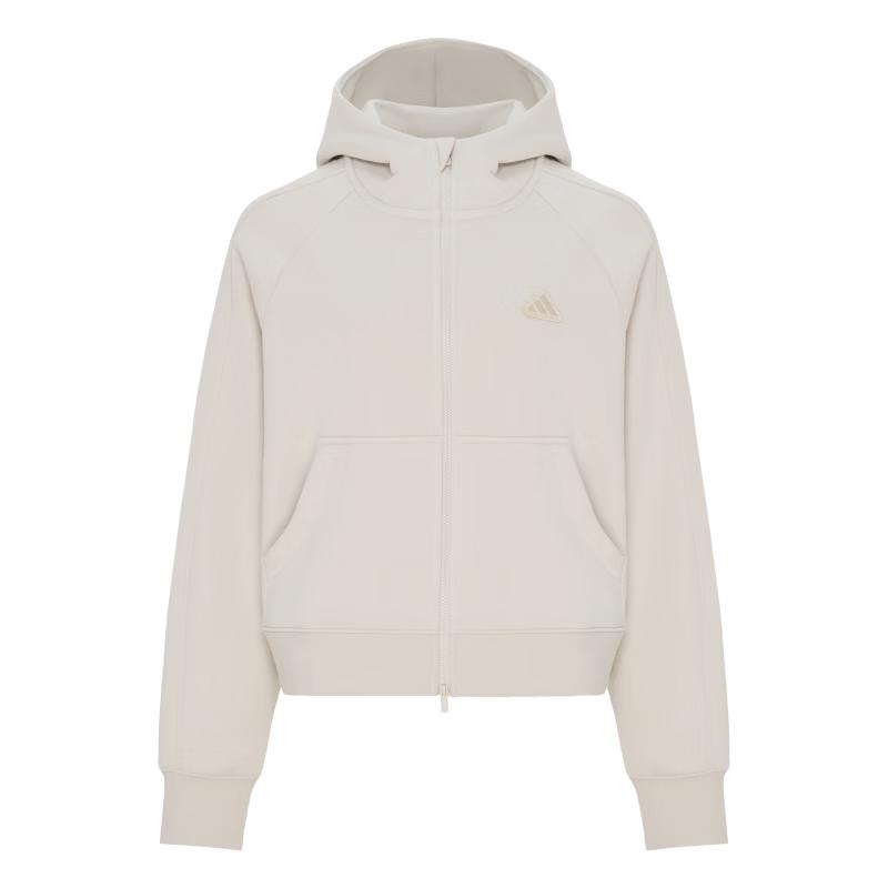 adidas Женская свободная куртка-толстовка на молнии с флисовой подкладкой