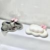 Керамическое облако мыльница держатель слив портативный домашний ванная комната мыльница поднос аксессуары для ванной комнаты поделки подарок