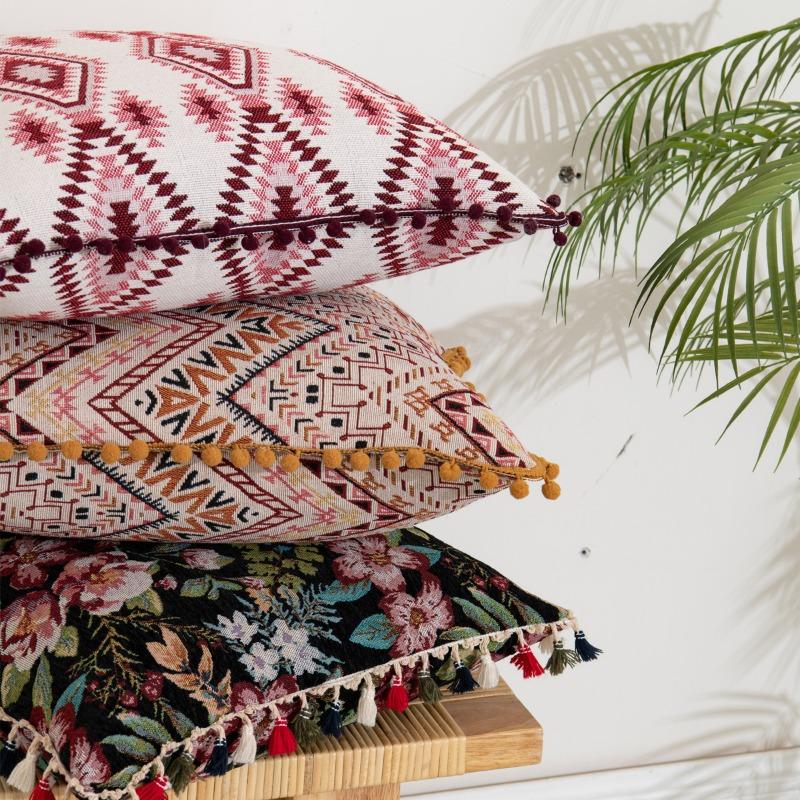 Moroccan Decorative Geometric Pattern Throw Pillow Case Waist Cushion Cover Vintage Home Decor