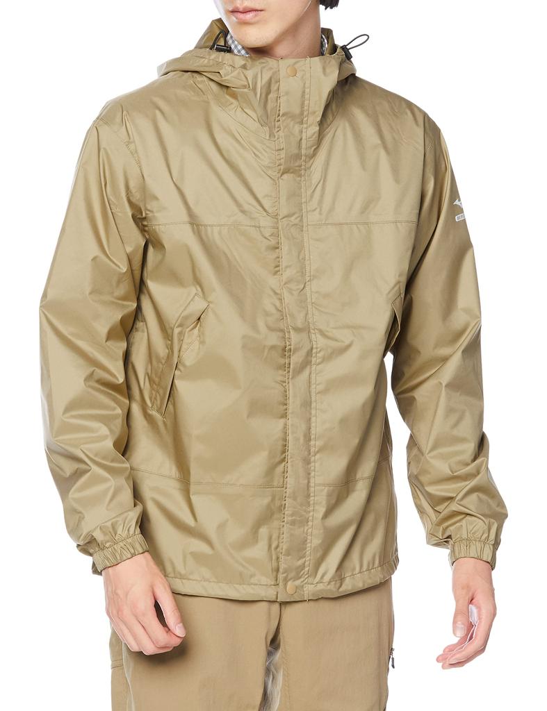 Rain Wear Aqua Block Rain Jacket Bergtec Unisex Waterproof Moisture Breathable 20 Wash Durable Water Repellent Outdoor Fishing B2JE0A01 Kelp Beige M