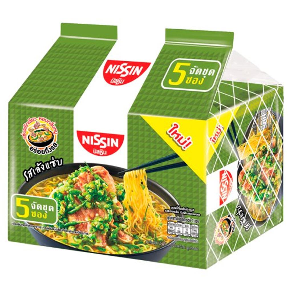 NISSIN Instant Noodles Leng Sabb Pork Flavour 60 G. X 5 / 10 / 15 / 20 Pcs