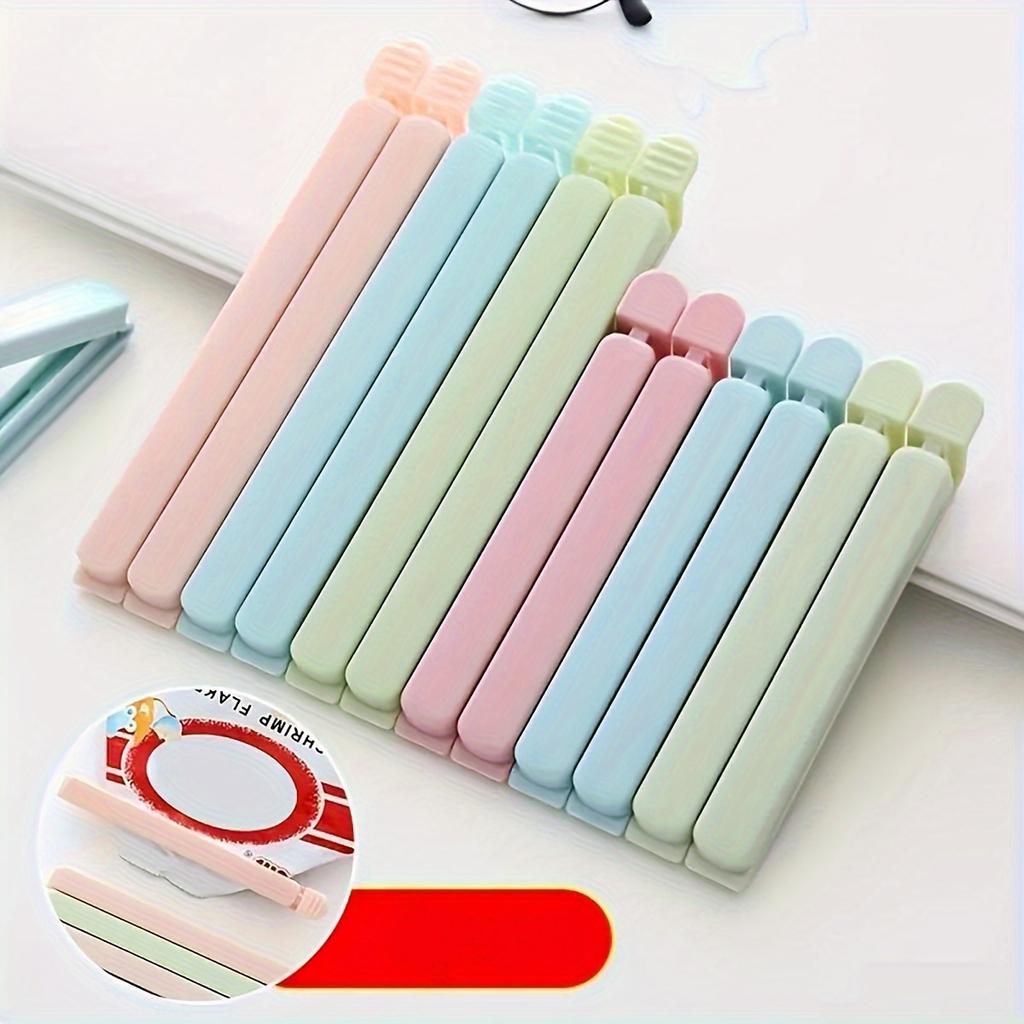 15 шт. разноцветных зажимов для чипсов в пищевых пакетах, большие/маленькие зажимы для закусок, зажимы для запечатывания пакетов для закусок