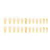 24PCS Glossy Y2K Press On Nails with Artificial Crystals - LongYellow Fake Nails for Full Cover False Acrylic Manicure for Easter