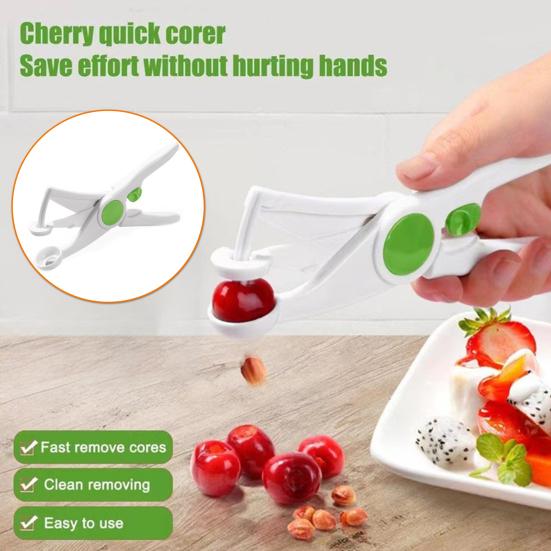 Cherry Corer Heavy-Duty Stainless Steel Olive Pitter Tool Fruits Pit Removal Easy To Clean Multi-Purpose Corer for Cherries Dates Hawthorns Grapes