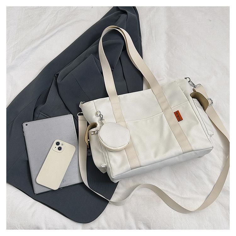 Набор дорожных сумок, легкая большая вместимость с мини-кошельком, водонепроницаемая сумка с ручкой, женские студенческие ранцы в консервативном стиле, нейлоновая сумка