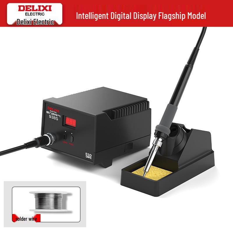 Регулируемая паяльная станция Delixi 936: Высокомощный паяльник с постоянной температурой для домашнего ремонта и сварки.