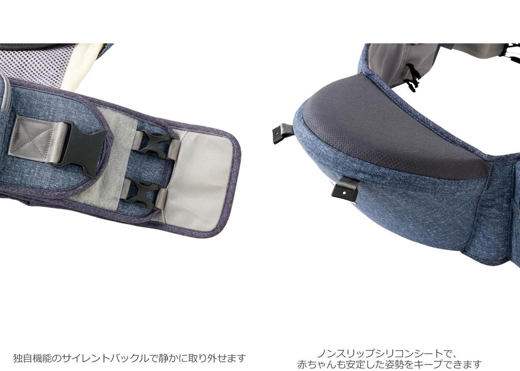 MiKiHOUSE X POGNAE Collaboration Baby Baby Carrier with Hip Baby and Back Ages 4 To 36 Indigo Blue 3-Way Seat, Carrier, Carrying, Months,