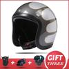 Lightweight Retro Cruiser Motorcycle Helmet Men Women Full Face DOT Approved Vintage Style