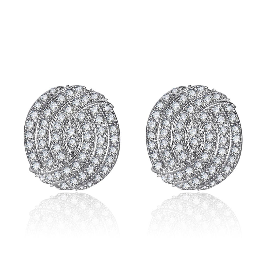 Европейские и американские хип-хоп овальные серьги с бриллиантами