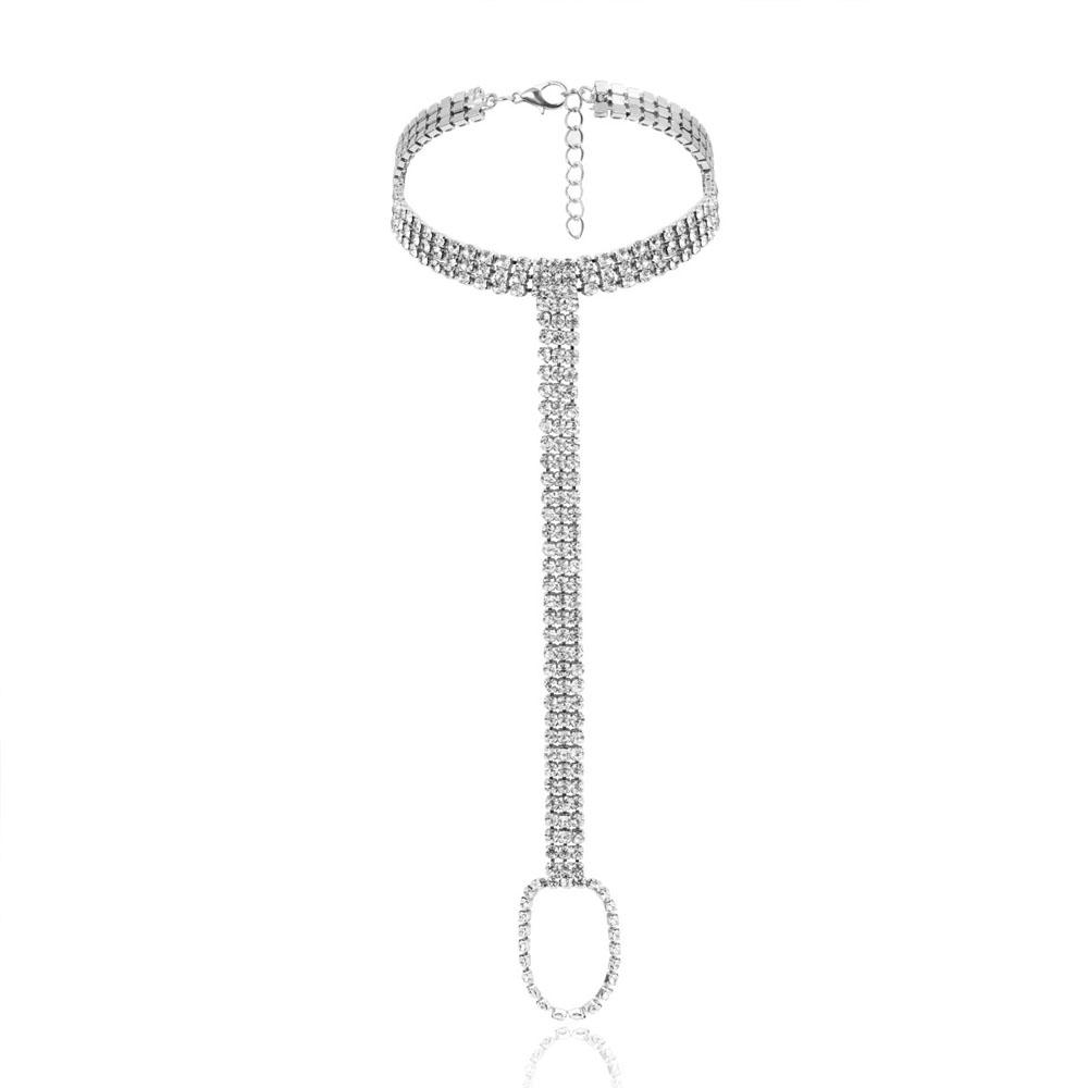 Свадебный браслет на щиколотку с кристаллами, украшение на ногу для женщин, многослойная пляжная цепочка на щиколотку со стразами, рождественский подарок