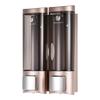 Manual Hand Soap Dispenser Wall Mount Double Liquid Shampoo Shower Gel Dispenser for Hotel 200mlx2