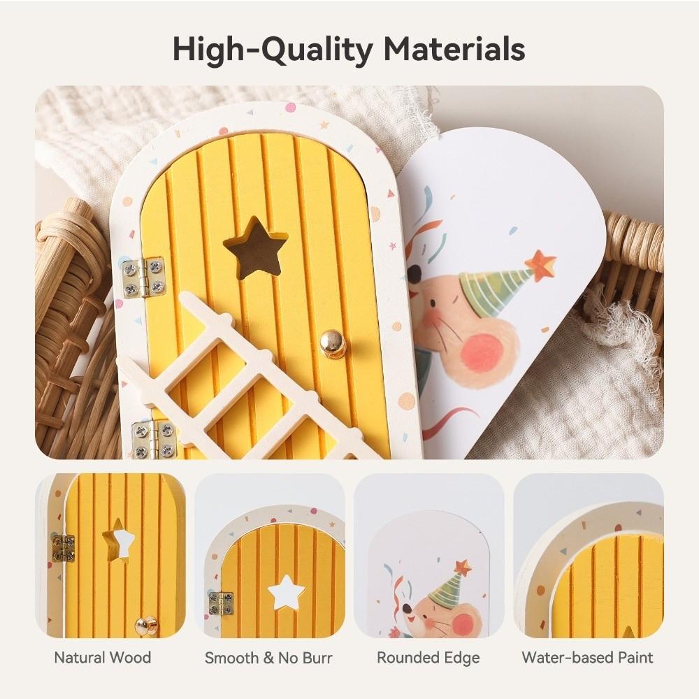 Mini Home Decorations Wood Fairy Elf Door Room Wall Decoration Mini Fairy Door Cartoon Elf Door