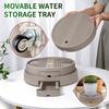 Round Caster Flower Pot Moving Tray Non Slip And Stable With Drainage Tray Suitable For Indoor And Outdoor Use Keeps Clean