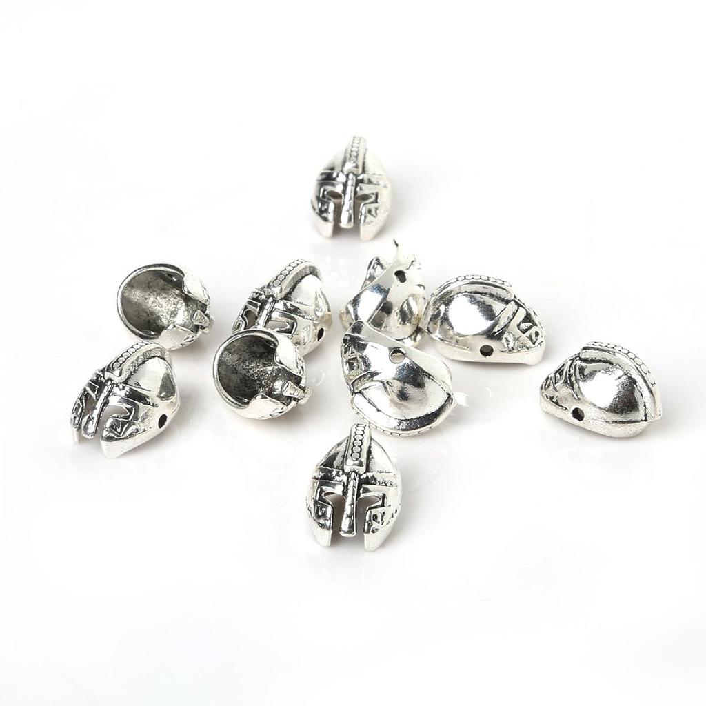 10Pcs Metal Loose Beads Cap Charm for Jewelry Making Bracelet Accessories