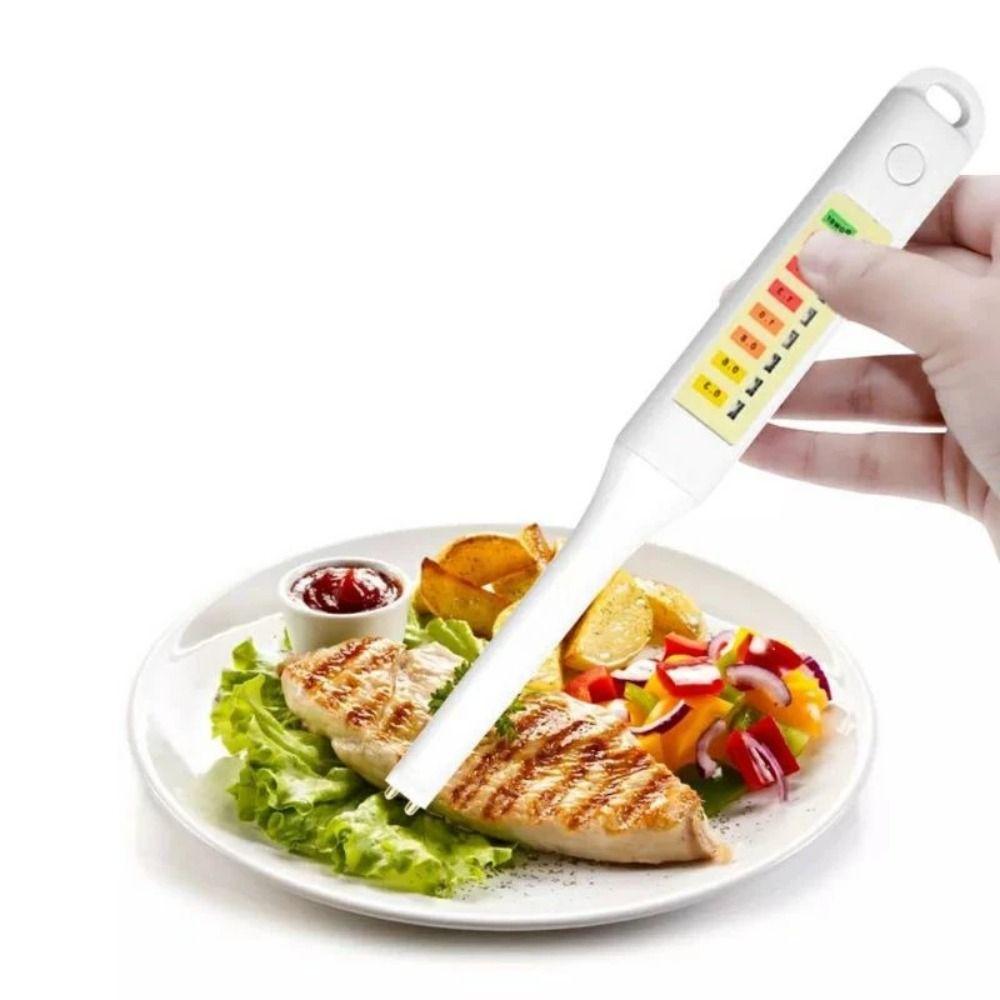 White Electronic Food Salt Meter Waterproof Food Salinity Tester Pen  Home Kitchen