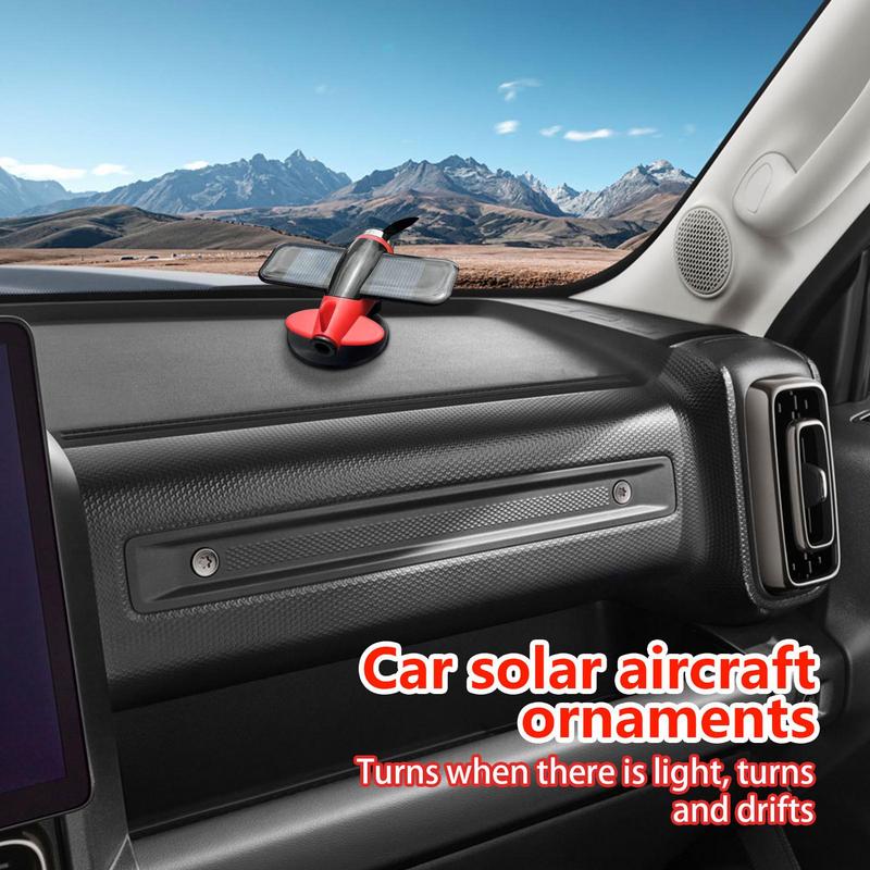 Solar Airplane Spinner Solar Energy Plane Car Dashboard Decor Sun Operated Car Interior Decoration Accessories For Dashboard